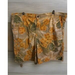 Tommy Bahama Nylon Lined Floral Leaf Swim Trunks Shorts Men's Size M